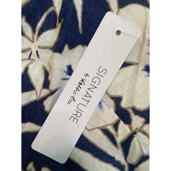 Signature by Robbie Bee Sleeveless Hawaiian Jumpsuit Blue Size 14 - Picture 9 of 10